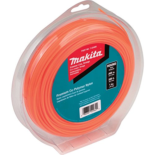 Makita Round Trimmer Line, 0.095”, Orange, 280’, 1 lbs.