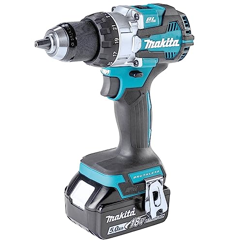 Makita XPH16T 18V LXT Lithium-Ion Compact Brushless Cordless 1/2" Hammer Driver-Drill Kit (5.0Ah)
