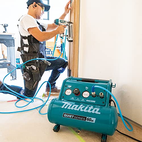 Makita Quiet Series 1-1/2 HP, 3 Gallon, Oil-Free, Electric Air Compressor