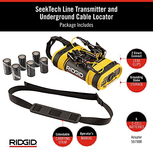 RIDGID 21898 SeekTech ST-305 Line Transmitter, Line Tracer and Underground Line Locator,Yellow,Small