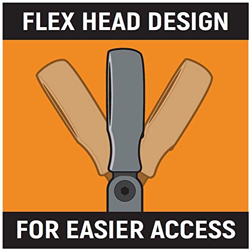 GEARWRENCH GearBox 12 Pt. XL Flex Head Double Box Ratcheting Wrench, 21mm - 86021, Black