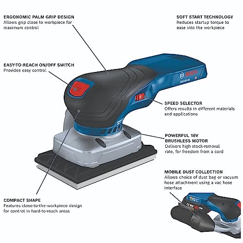 Bosch 18V 1/4 Sheet Orbital Finishing Sander (Bare Tool)