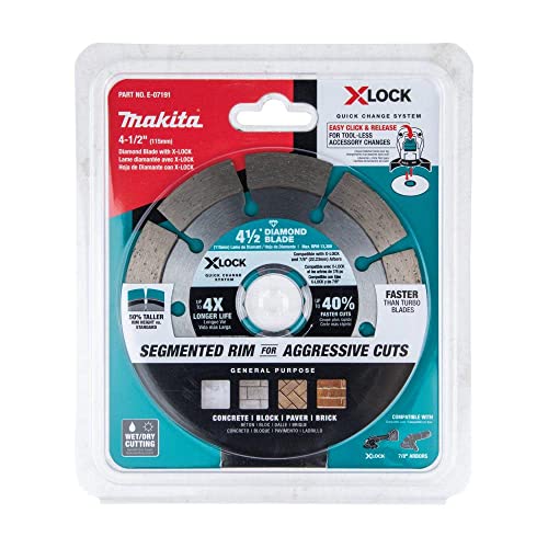 Makita X-Lock 4-1/2 inches Segmented Diamond Blade For Masonry Cutting