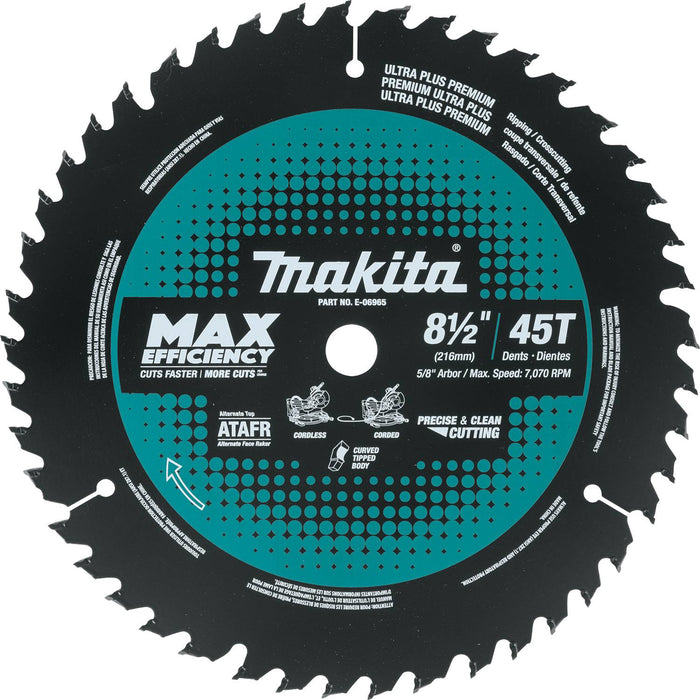 Makita Max Efficiency 8-1/2" 45 Tooth Thin Kerf Miter Saw Blade