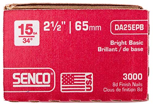 Senco DA25EPB 15 Gauge by 2-1/2 inch Length Bright Basic Finish Nail (3,000 per box)