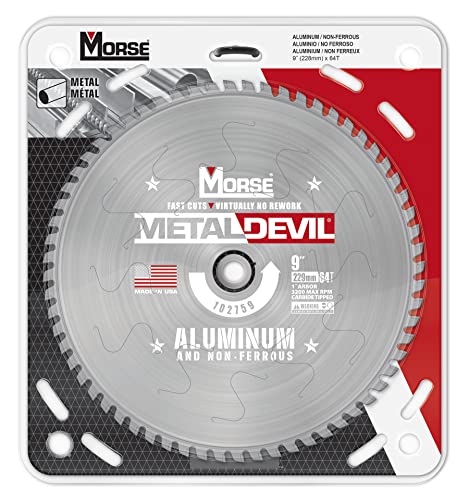 MK Morse 9In 64 Tooth Metal Devil Circular Saw Blade