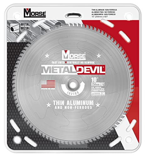 MK Morse Devil CSM1092FTNFC, Circular Saw Blade, Carbide Tipped, Aluminum Cutting, 10 inch, 1 Pack