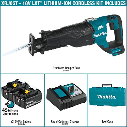 Makita 18V LXT Lithium-Ion Brushless Cordless Reciprocating Saw (5.0Ah)