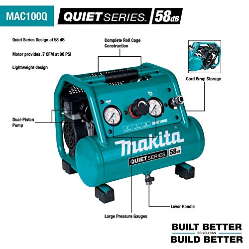 Makita 1-Gallon Compact Air Compressor & 18 Gauge Brad Nailer Combo Kit