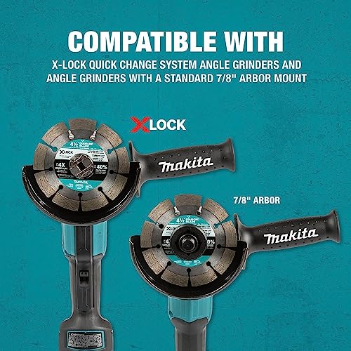 Makita X-Lock 4-1/2" Segmented Diamond Blade for Masonry Cutting (2 Pack)