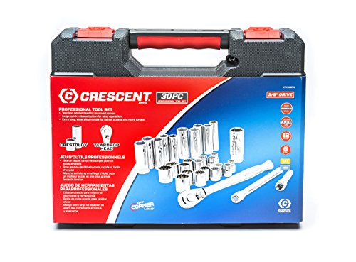 Crescent Drive 6 and 12 Point Standard & Deep SAE/Metric Mechanics Tool Set