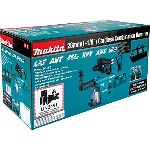 Makita 18V X2 LXT 36V 1 1/8in AVT Rotary Hammer Kit SDS Plus with Extractor AWS (Open Box, Excellent Condition)