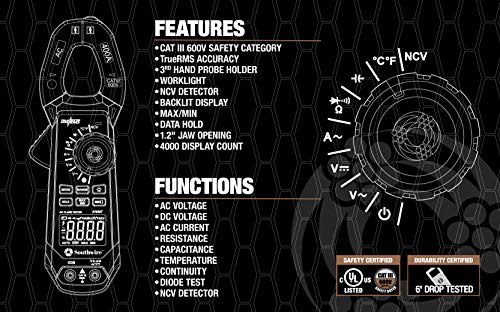 Southwire CAT 3 Clamp Meter 400A AC