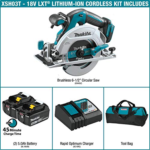 Makita (XOP02Z) 18V LXT Lithium-Ion Brushless Cordless 6-1/2" Circular Saw