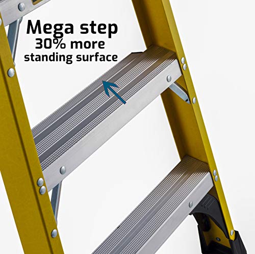 DeWALT 6 Ft. Fiberglass Stepladder Type IAA Manufacture Tested To 500 lbs.