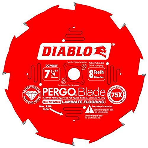 Diablo Tools PERGO Blade 7 1/4" x 8 Tooth PCD Laminate Flooring