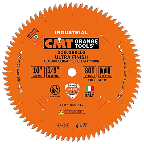 CMT 10 In x 80 x 5/8 In Industrial Sliding Compound Miter & Radial Blades