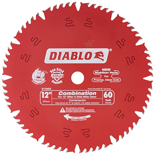 Diablo 12-Inch x 60 Tooth 1in Arbor Combination Saw Blade