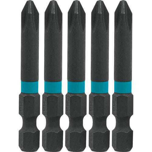 Makita Impact X #2 Phillips 2″ Power Bit (5-Pack)
