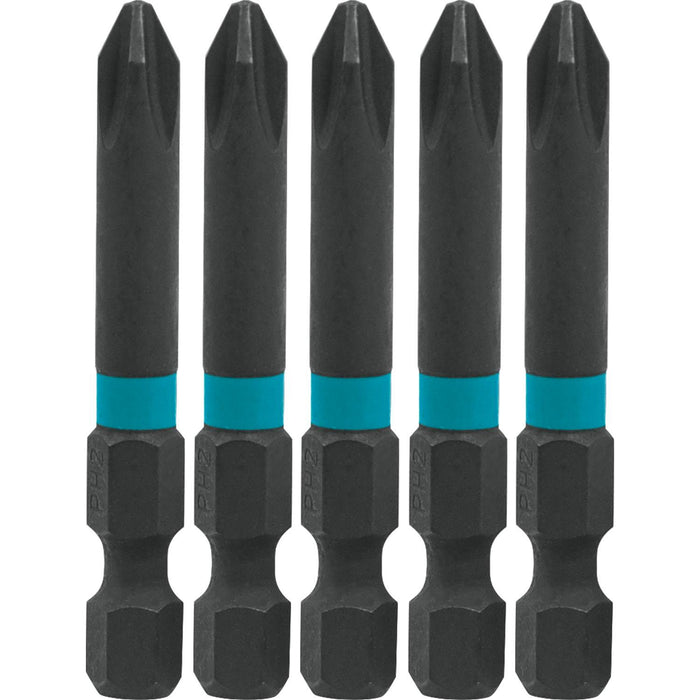 Makita Impact X #2 Phillips 2″ Power Bit (5-Pack)