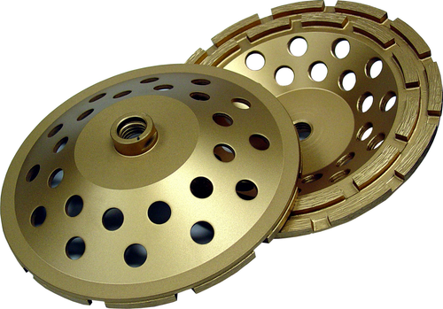 Diamond Products 15263 7" X 5/8"-11 Standard Gold Spiral Turbo Cup Grinder With 24 Segs