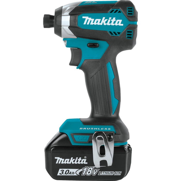 Makita XDT131 - 18V LXT Lithium-Ion Brushless Cordless Impact Driver Kit, var. spd., rev. L.E.D. Light, bag, with one battery (3.0Ah)