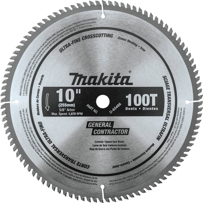 Makita 10" 100T Polished Miter Saw Blade, Ultra-Fine Crosscutting