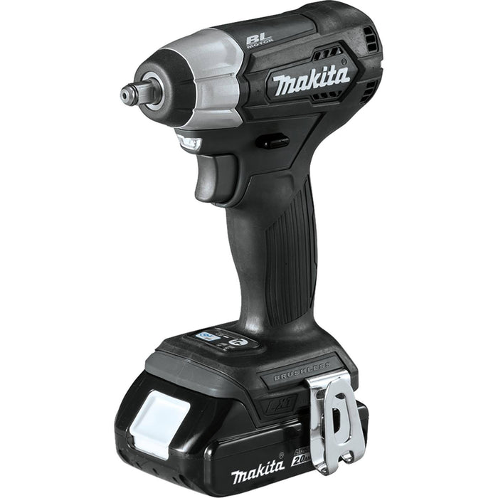 Makita 18V LXT Lithium-Ion Sub-Compact Brushless Cordless 3/8" Sq. Drive Impact Wrench Kit, var. spd., rev., L.E.D. Light, bag (2.0Ah)