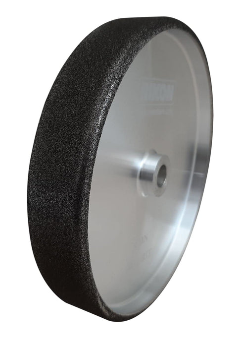 RIKON PRO Series CBN Grinding Wheel 80 Grit 8-inch Wheel 1-1/2 inch wide with Radius to Sharpen High Speed Steel Cutting Tools for your Woodworking Lathe