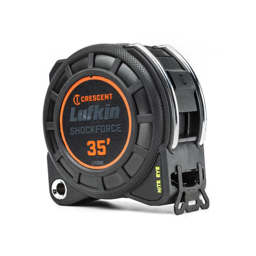 Crescent Lufkin 1-3/16" x 35' Shockforce Nite Eye G1 Dual Sided Tape Measure