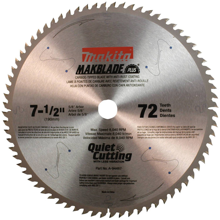 Makita 7-1/2" 72T Carbide-Tipped Miter Saw Blade