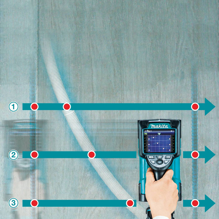 Makita DWD181R1J - 18V LXT Lithium-Ion Cordless Multi-Surface Scanner Kit, case, with one battery (2.0Ah)