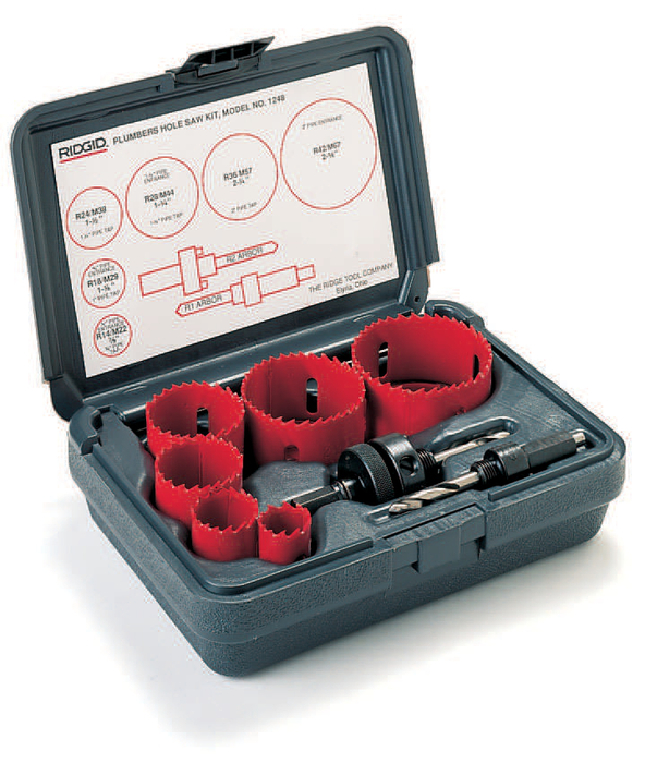Model 1248 Plumber Kit, KIT, 1248 PLUMBER HOLE SAW — Contractor Tool Supply