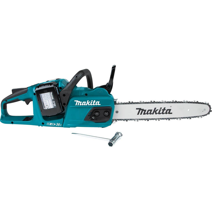 Makita (XCU07PT) 18V LXT Brushless 14" Chain Saw Kit, dual port charger (5.0Ah)