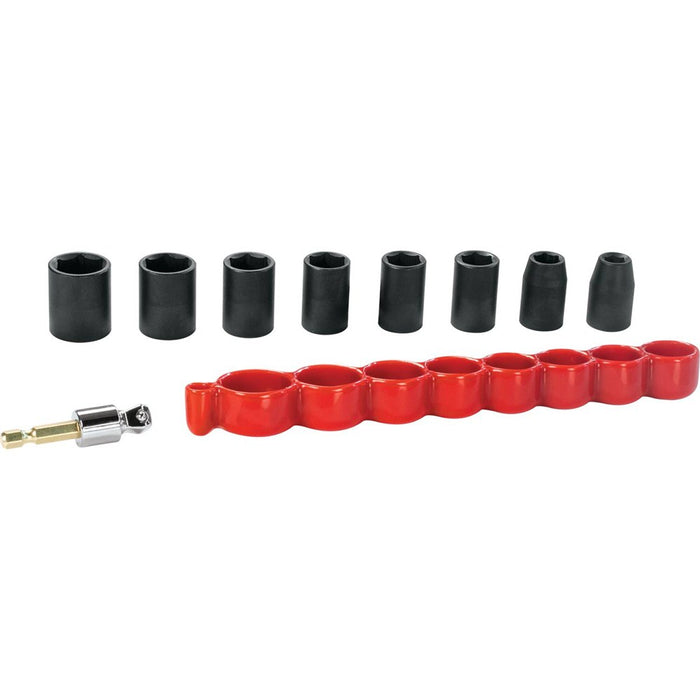 Impact GOLD 3/8 in. 6-Point Metric Impact Socket Set with 15° Tilt Socket Adapter ( 9-Piece)
