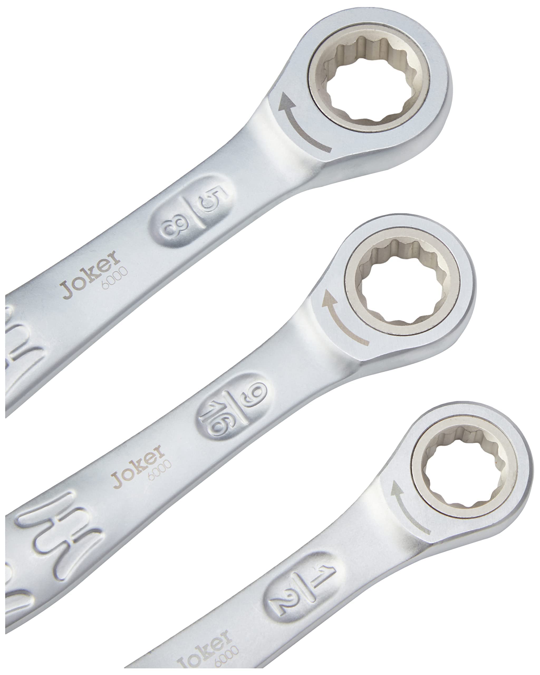 Wera Joker 8-Piece Imperial Combination Wrench Set – 80-Tooth Ratchet, Open-End Hold Function, Pipe Union Capability