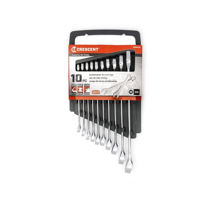 CRESCENT 10 Piece 12 Point Metric Combination Wrench Set - CCWS3-05