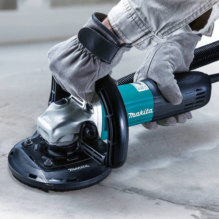 Makita PC5010CX1 - 5" SJSII Compact Concrete Planer, 12 AMP, 4,000 - 9,000 RPM, var. spd., no lock-off, lock-on, dust extraction shroud, diamond cup wheel