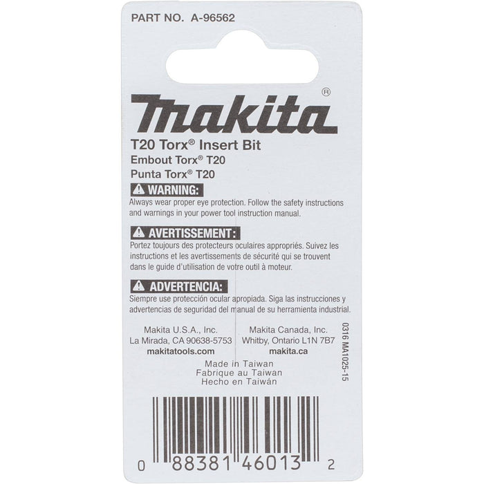 Makita ImpactX T20 Torx 1″ Insert Bit (2-Pack)