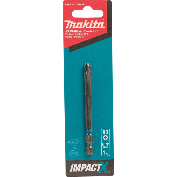 Makita Impact X #3 Phillips 3-1/2″ Power Bit