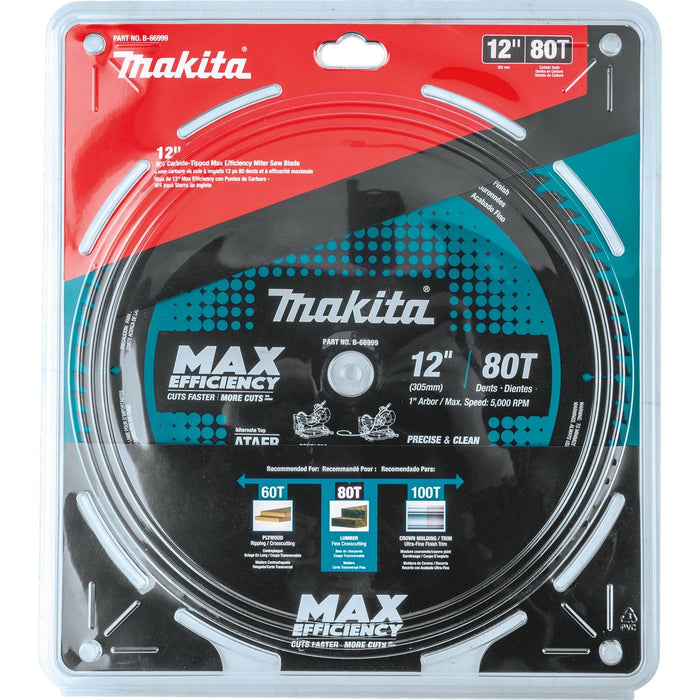 Makita 12" 80T Carbide-Tipped Max Efficiency Miter Saw Blade