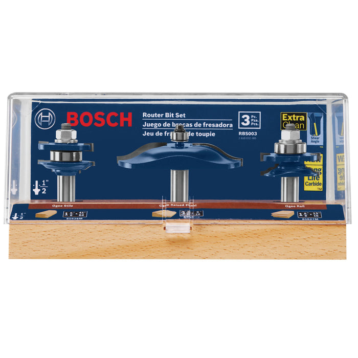 Bosch 3-Piece Ogee Door/Cabinetry Set 1/2-Inch Shank