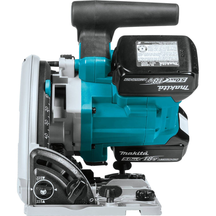 Makita XPS01PTJ - 36V (18V X2) LXT Brushless 6-1/2" Plunge Circular Saw Kit, dual port charger, 2 ea. case (5.0Ah)