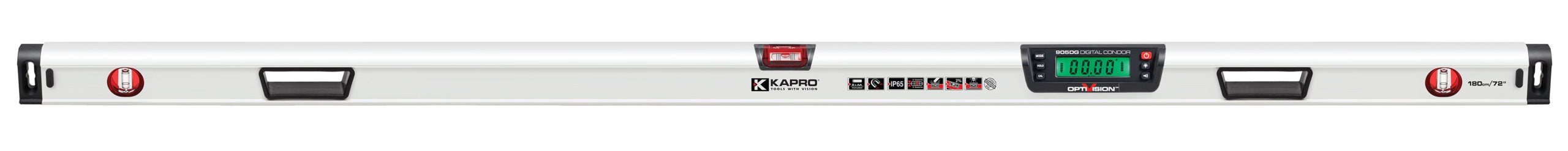 Kapro 72" 905DG Optivision IP65 Digital Level with Case