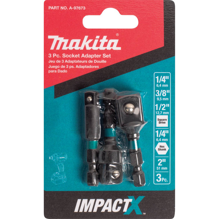 Makita Impact X 3 Pc. 2″ Socket Adapter Set