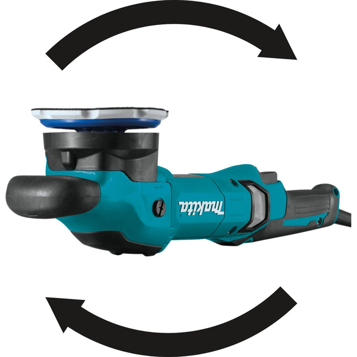 Makita PO5000C - 5" Dual Action Random Orbit Polisher, 7.8 AMP, 0-780 RPM, 0-6,800 OPM, var. spd.