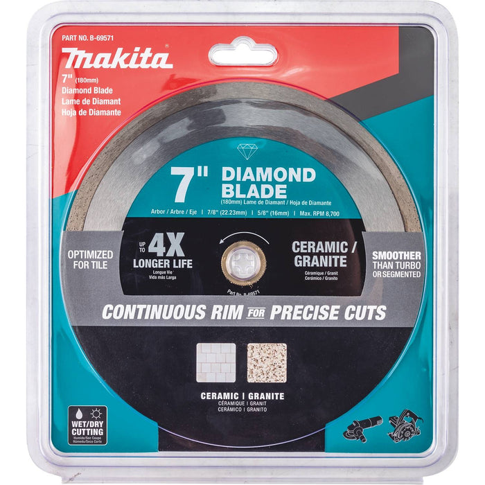 Makita B-69571 - 7" Diamond Blade, Continuous Rim, General Purpose