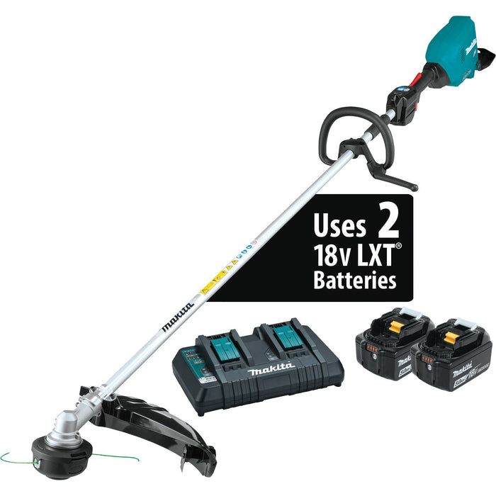 Makita XRU17PT - 36V (18V X2) LXT Brushless String Trimmer Kit, dual port charger (5.0Ah)