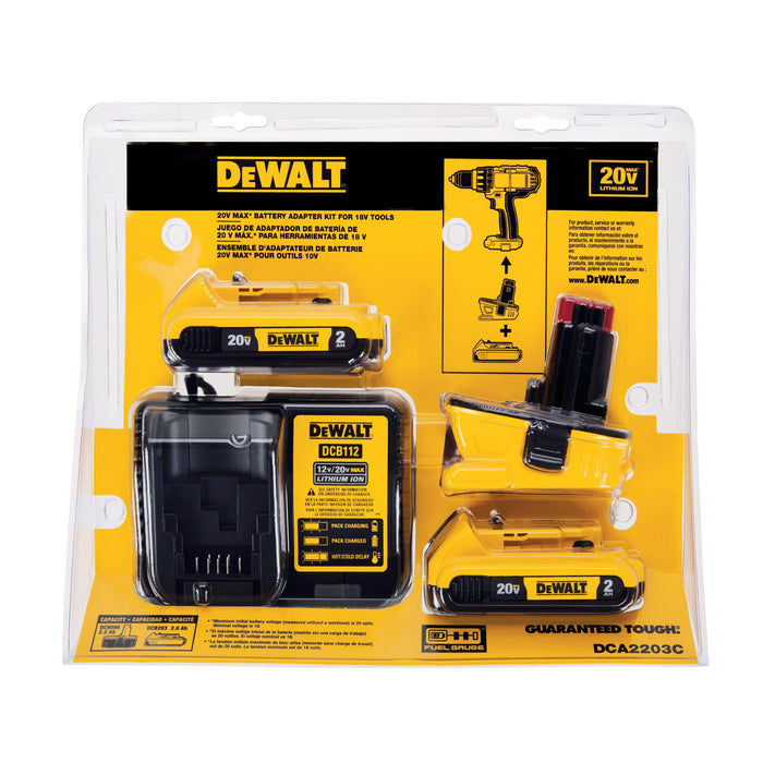 DEWALT 20V MAX Battery Adapter Kit for 18V Tools