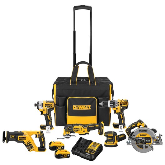 DEWALT 20V MAX XR Brushless Cordless 6-Tool Combo Kit with Contractor Bag